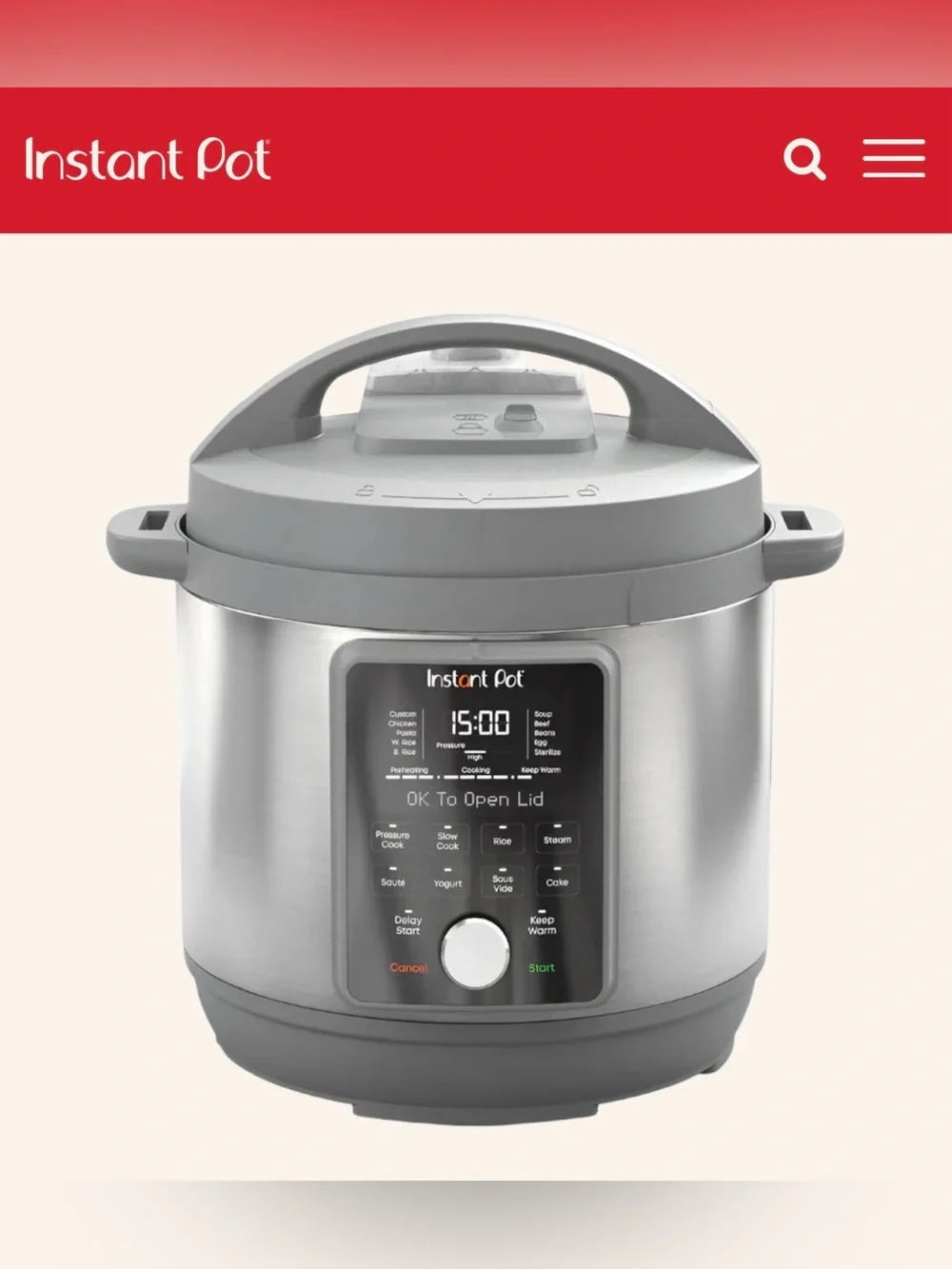 Insta Pot Duo Multi Use Pressure Cooker.  6 Qt.  New In Box
